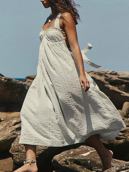 Sweetheart Neck Midi Dress - adritiX
