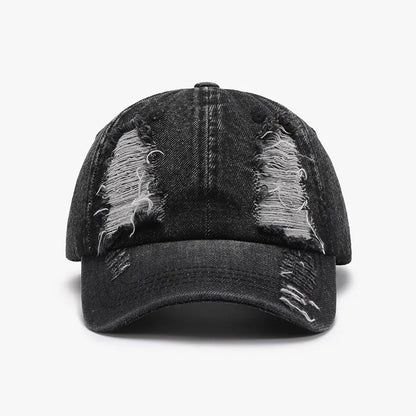 Distressed Cotton Baseball Cap - adritiX