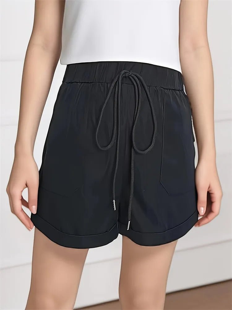 Casual Drawstring High Waist Shorts - adritiX