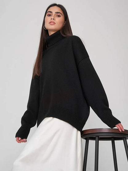 Turtleneck Long Sleeve Sweater - adritiX
