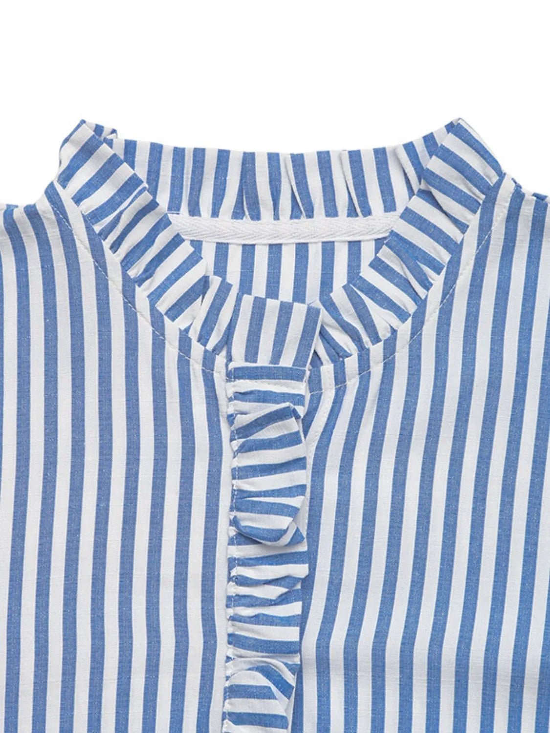 Striped Half Sleeve Mini Shirt Dress - adritiX