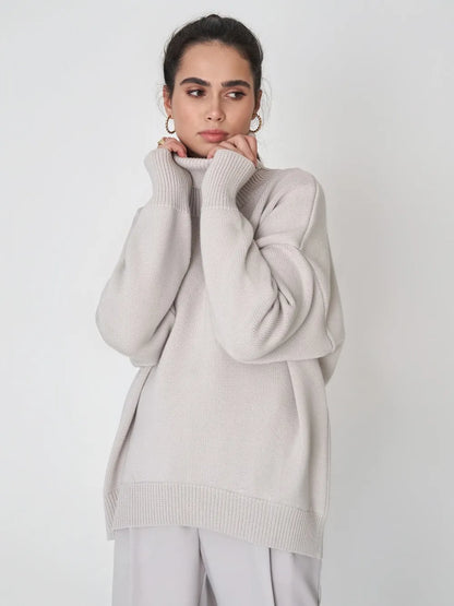 Turtleneck Long Sleeve Sweater - adritiX