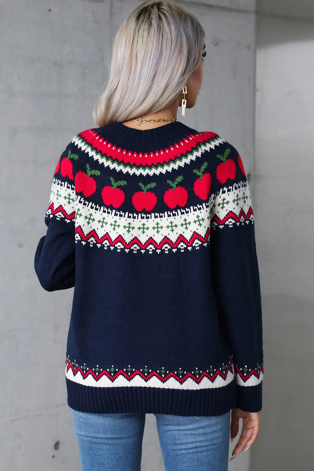 Angel Wings Graphic Round Neck Long Sleeve Sweater - adritiX
