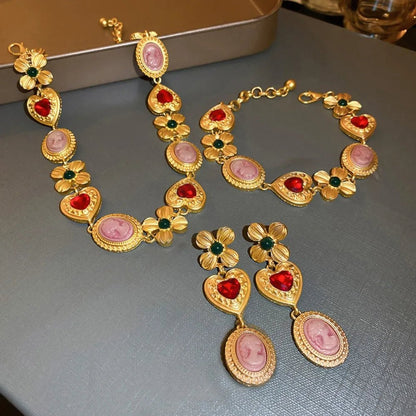 Copper Inlaid Rhinestone Necklace - adritiX