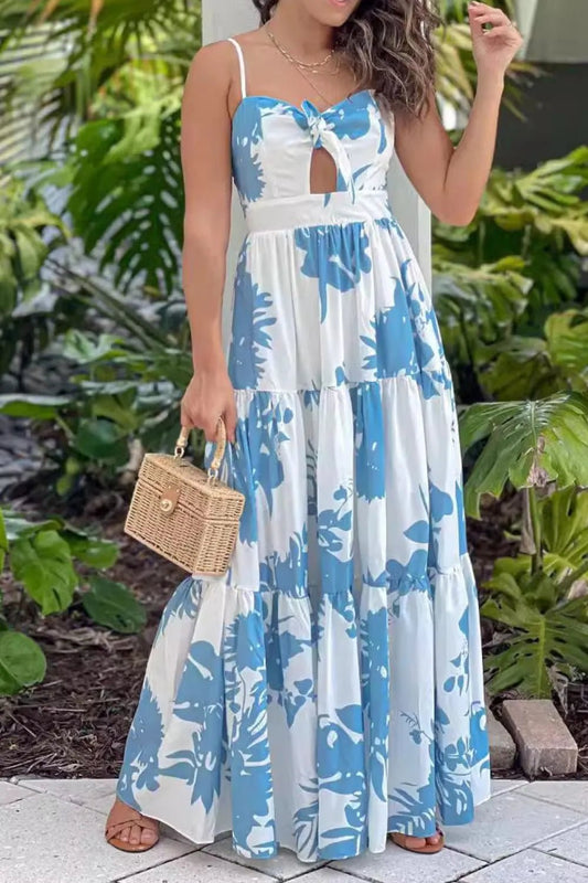 Cut - Out Sweetheart Neck Maxi Dress - adritiX