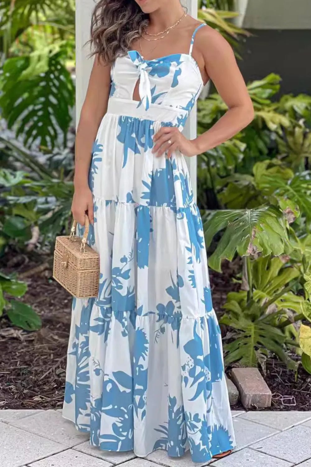Cut - Out Sweetheart Neck Maxi Dress - adritiX
