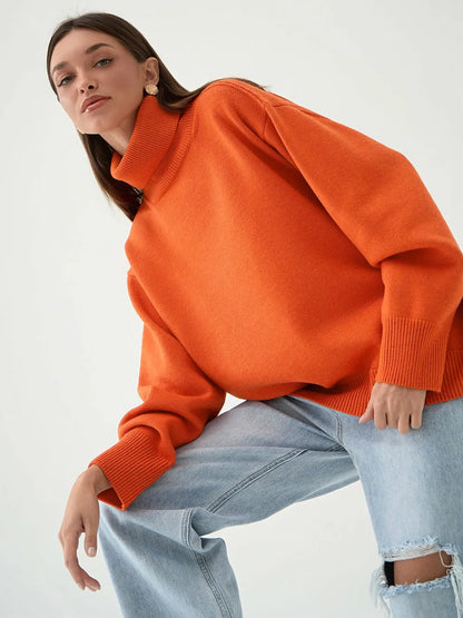 Turtleneck Long Sleeve Sweater - adritiX