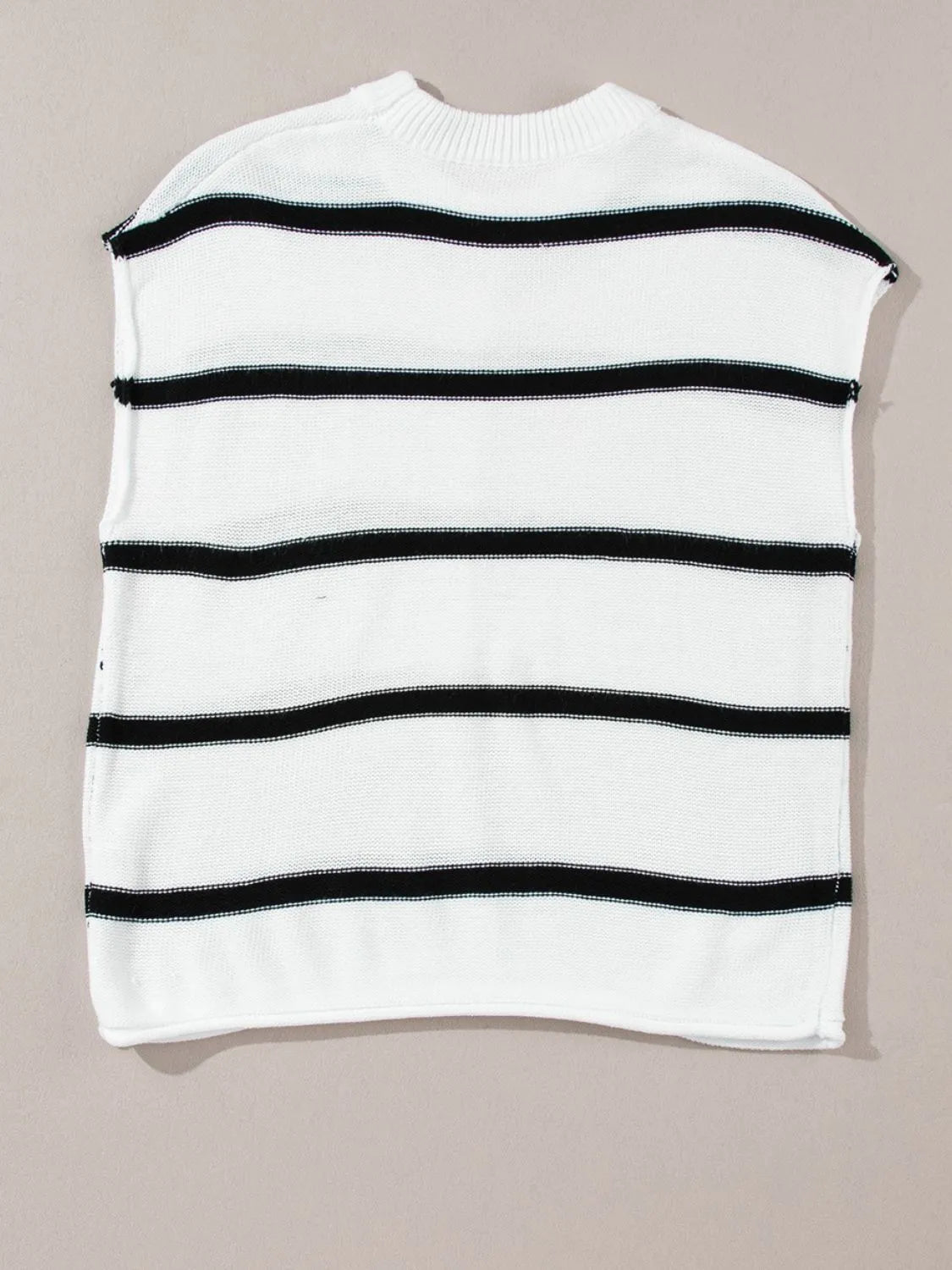 Striped Batwing Sleeve Knit Top - adritiX