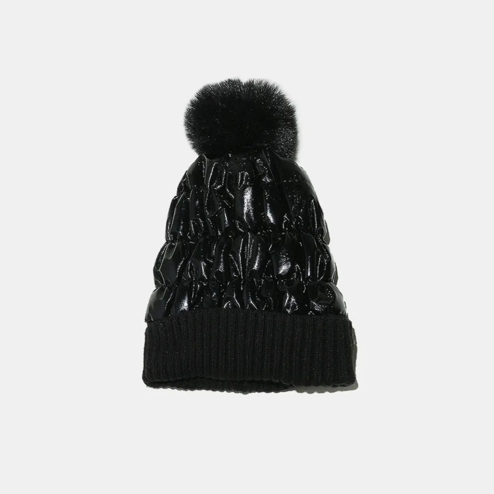 Thermal Knit Hat with Pompom - adritiX