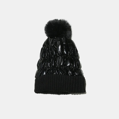 Thermal Knit Hat with Pompom - adritiX