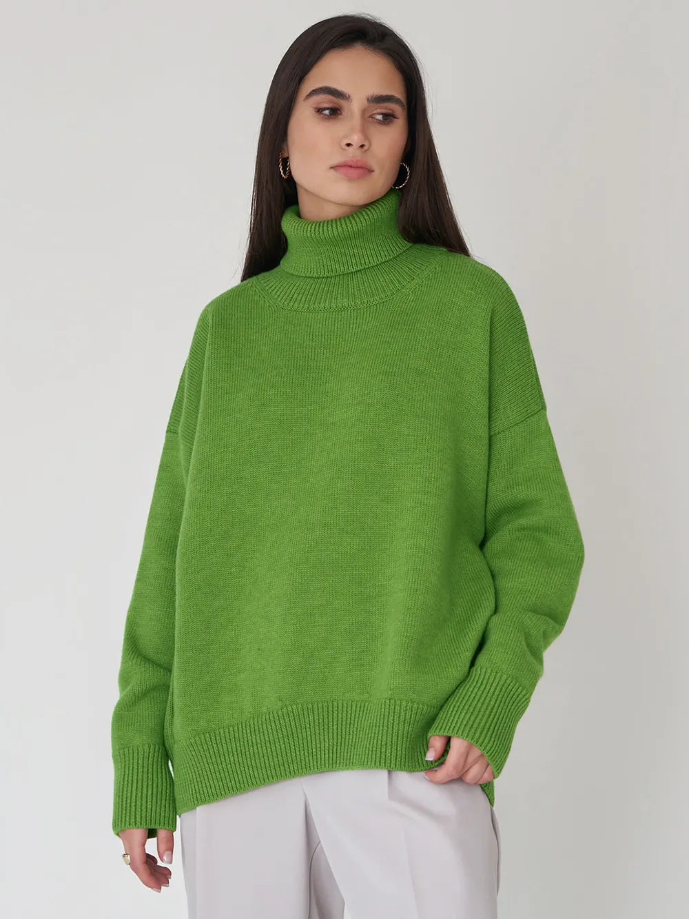 Turtleneck Long Sleeve Sweater - adritiX