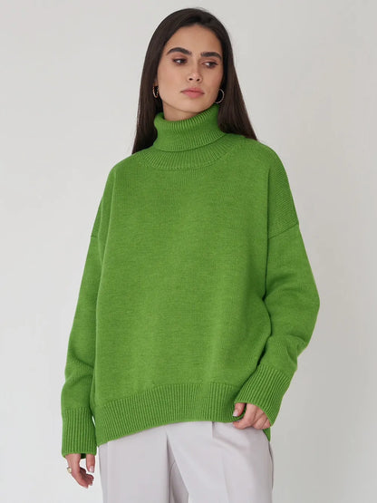 Turtleneck Long Sleeve Sweater - adritiX