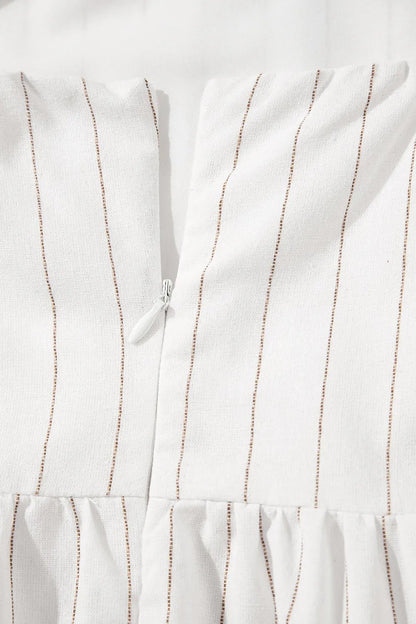 Stripe Square Neck Cami Dress with Pockets - adritiX