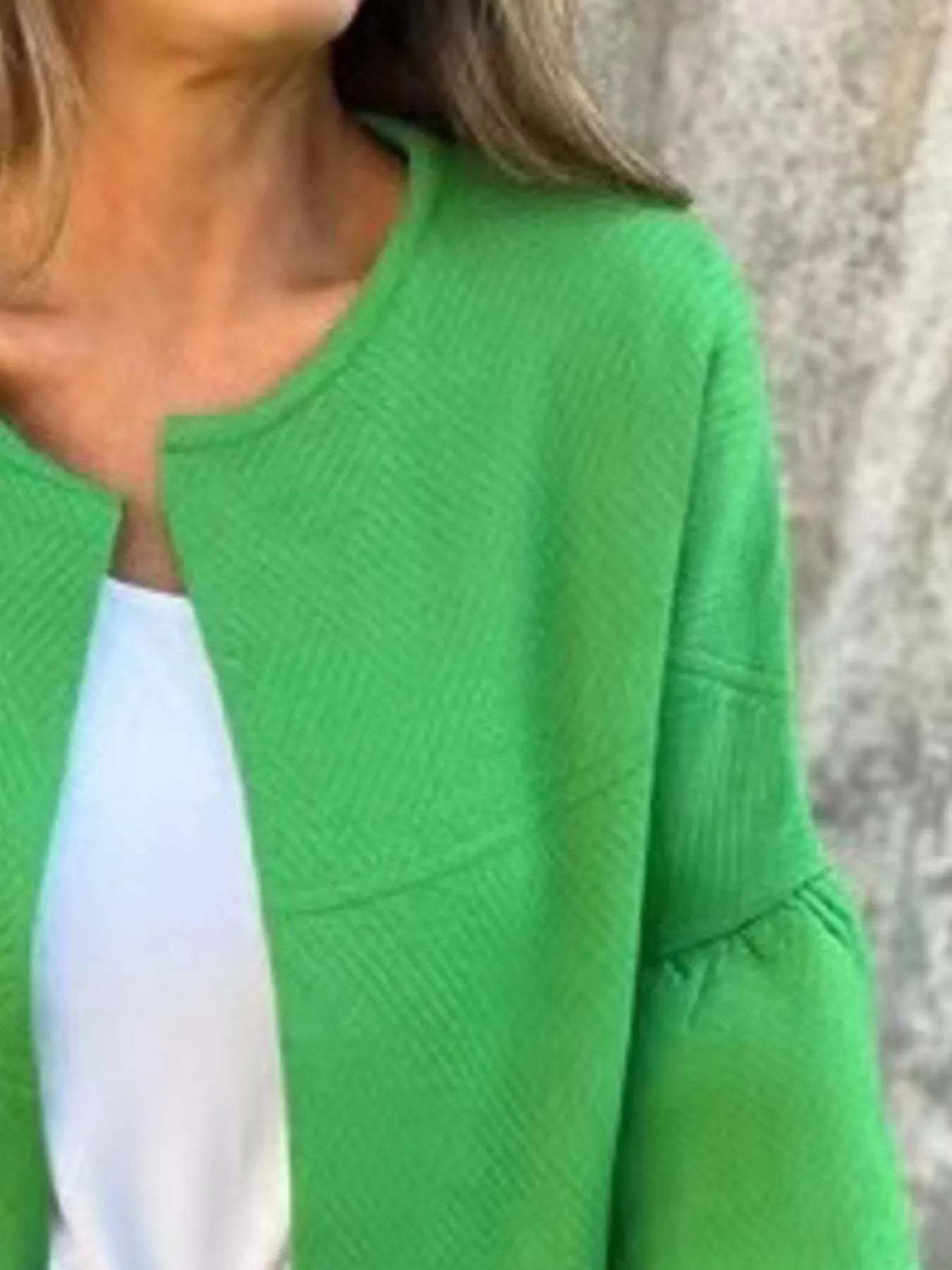 Full Size Bell Sleeve Open Front Cardigan Plus Size - adritiX
