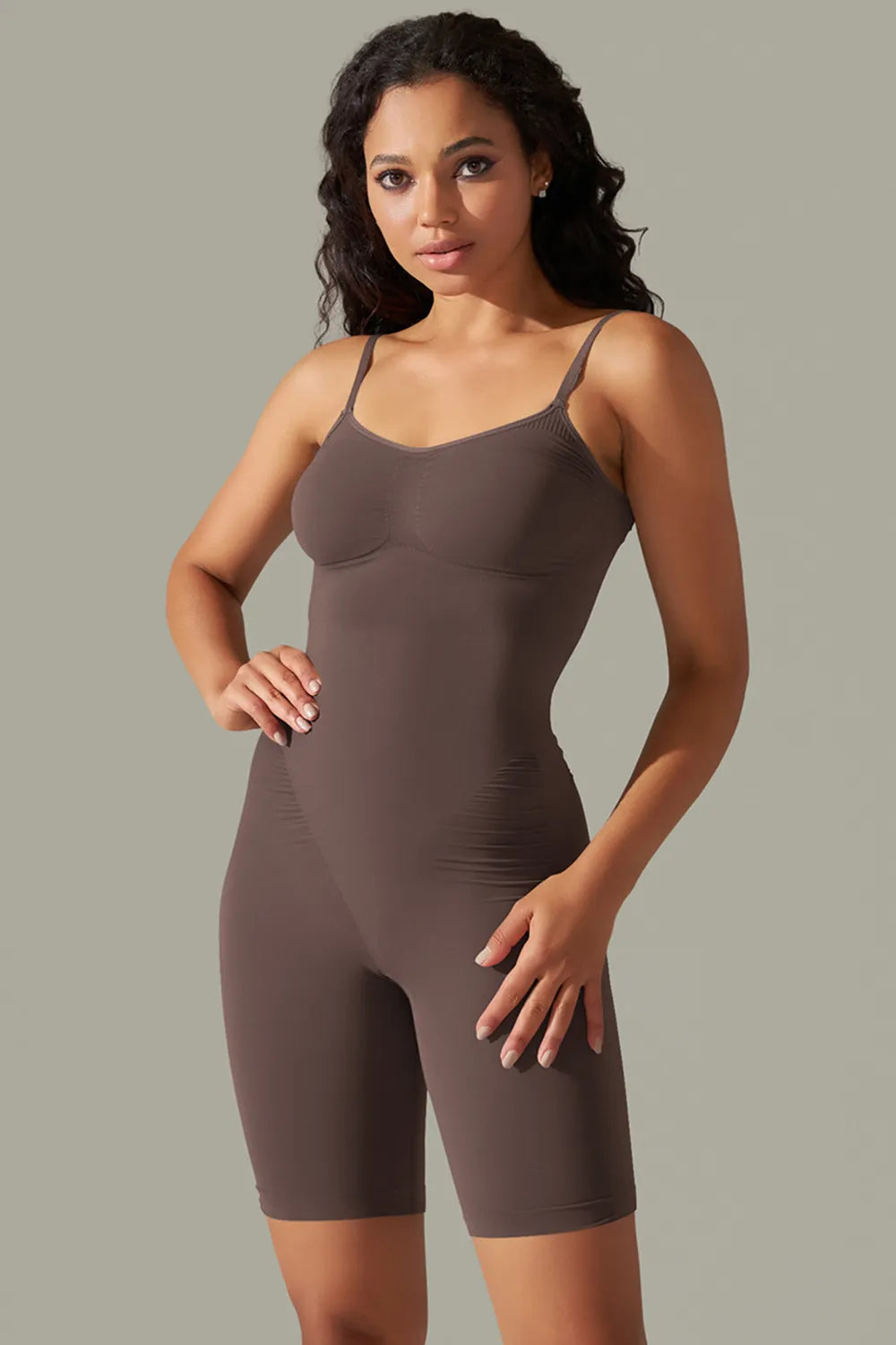 Elegant Spaghetti Strap Active Romper - adritiX