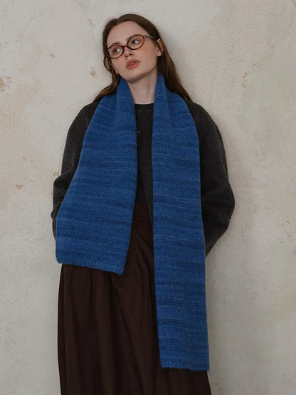Striped Detail Knit Scarf - adritiX