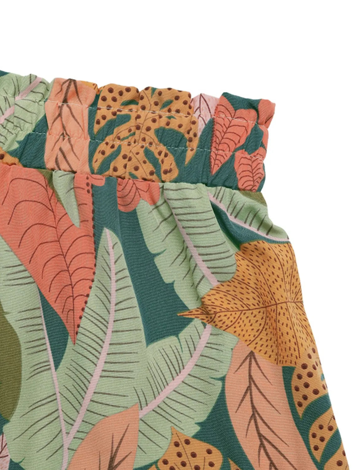 Tropical Print High Waist Shorts - adritiX
