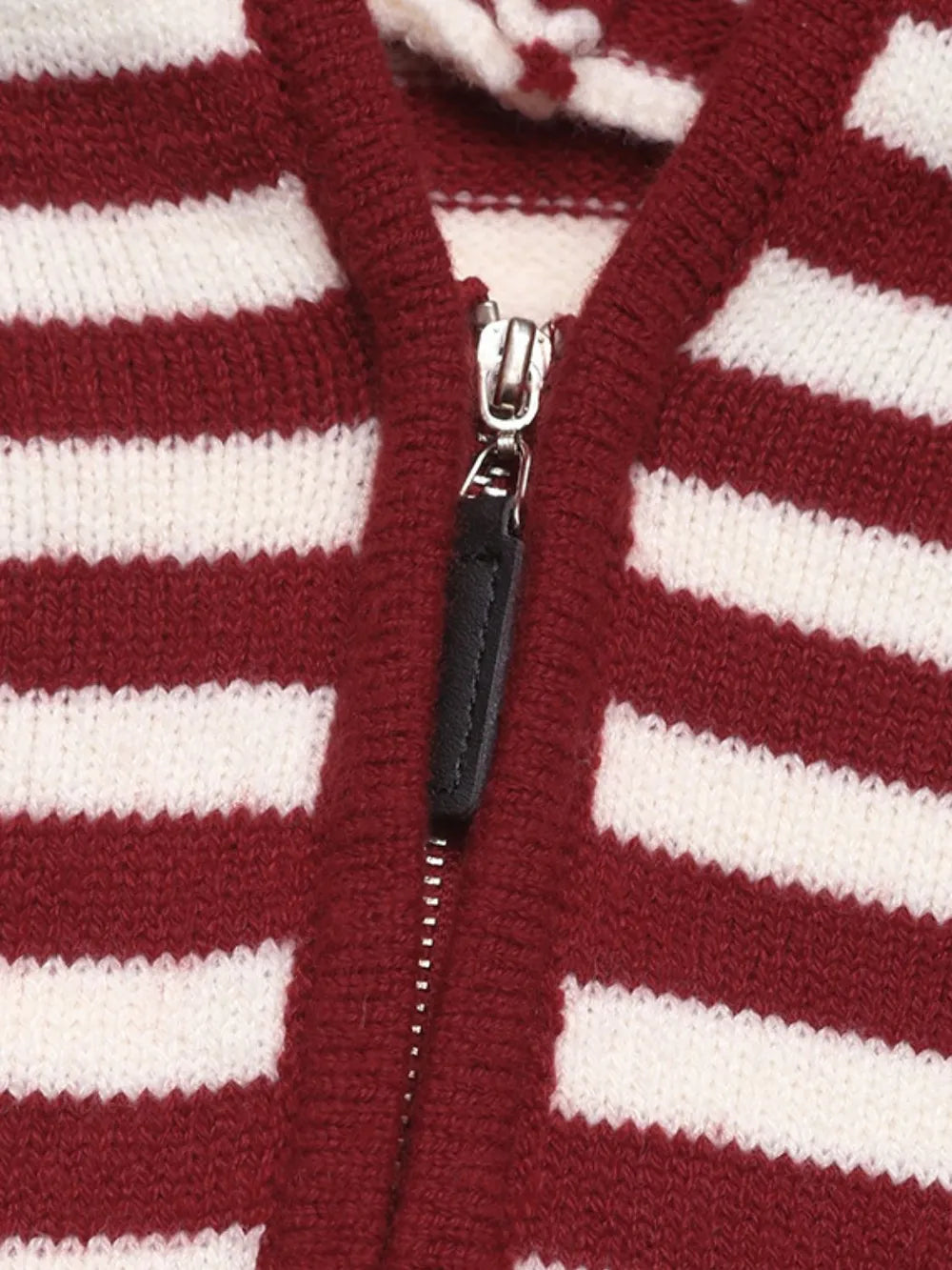 Perfee Striped Long Sleeve Hooded Sweater - adritiX