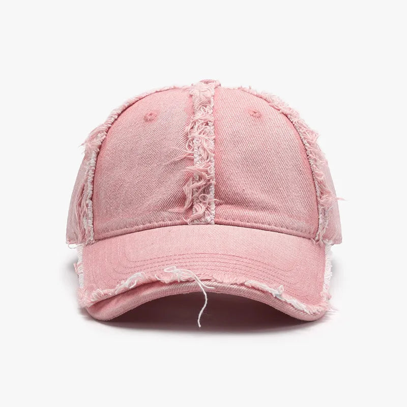 Raw Hem Cotton Baseball Cap - adritiX