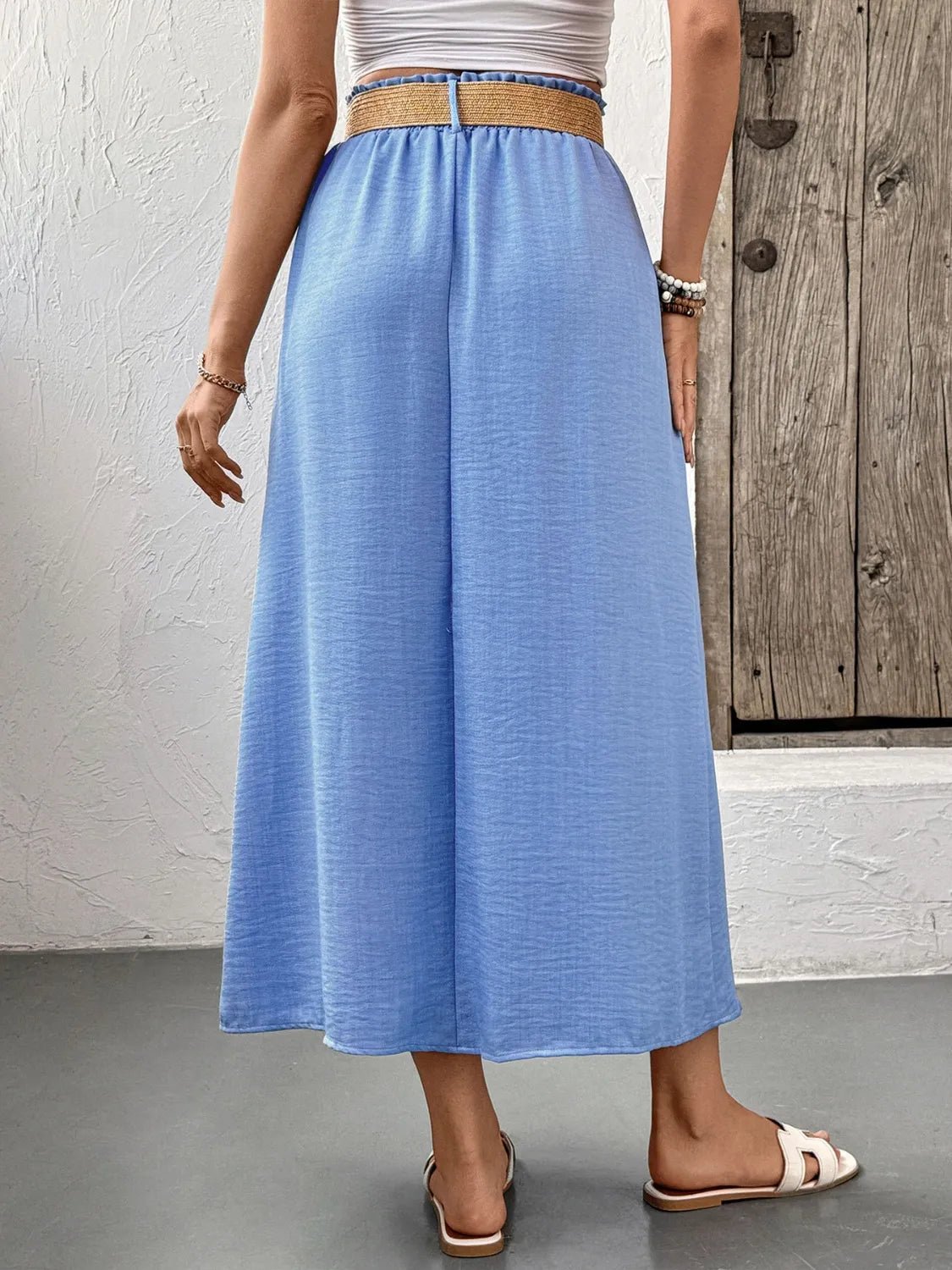 Decor Button Front Midi Skirt - adritiX