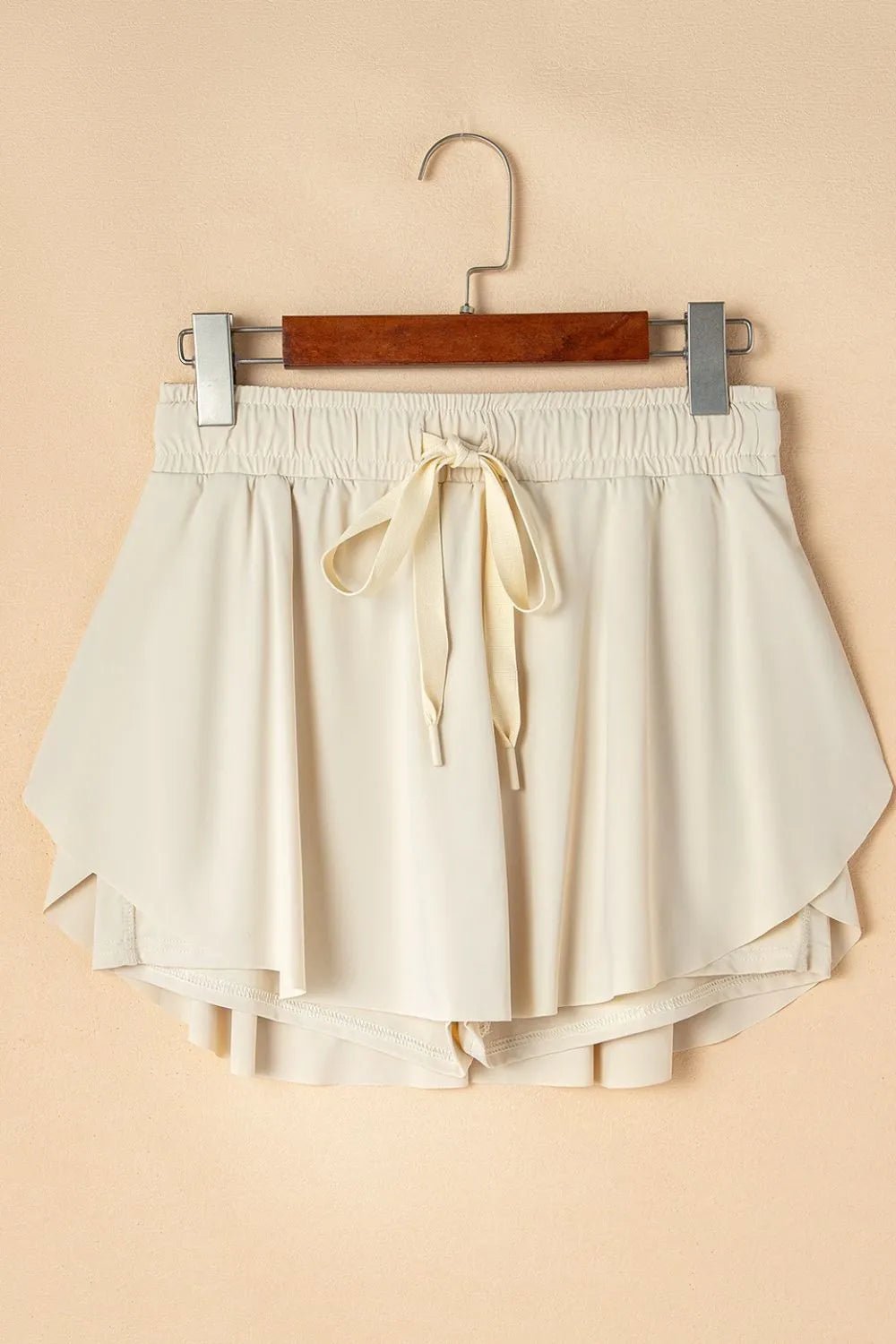 Drawstring High Waist Lined Active Skorts - adritiX