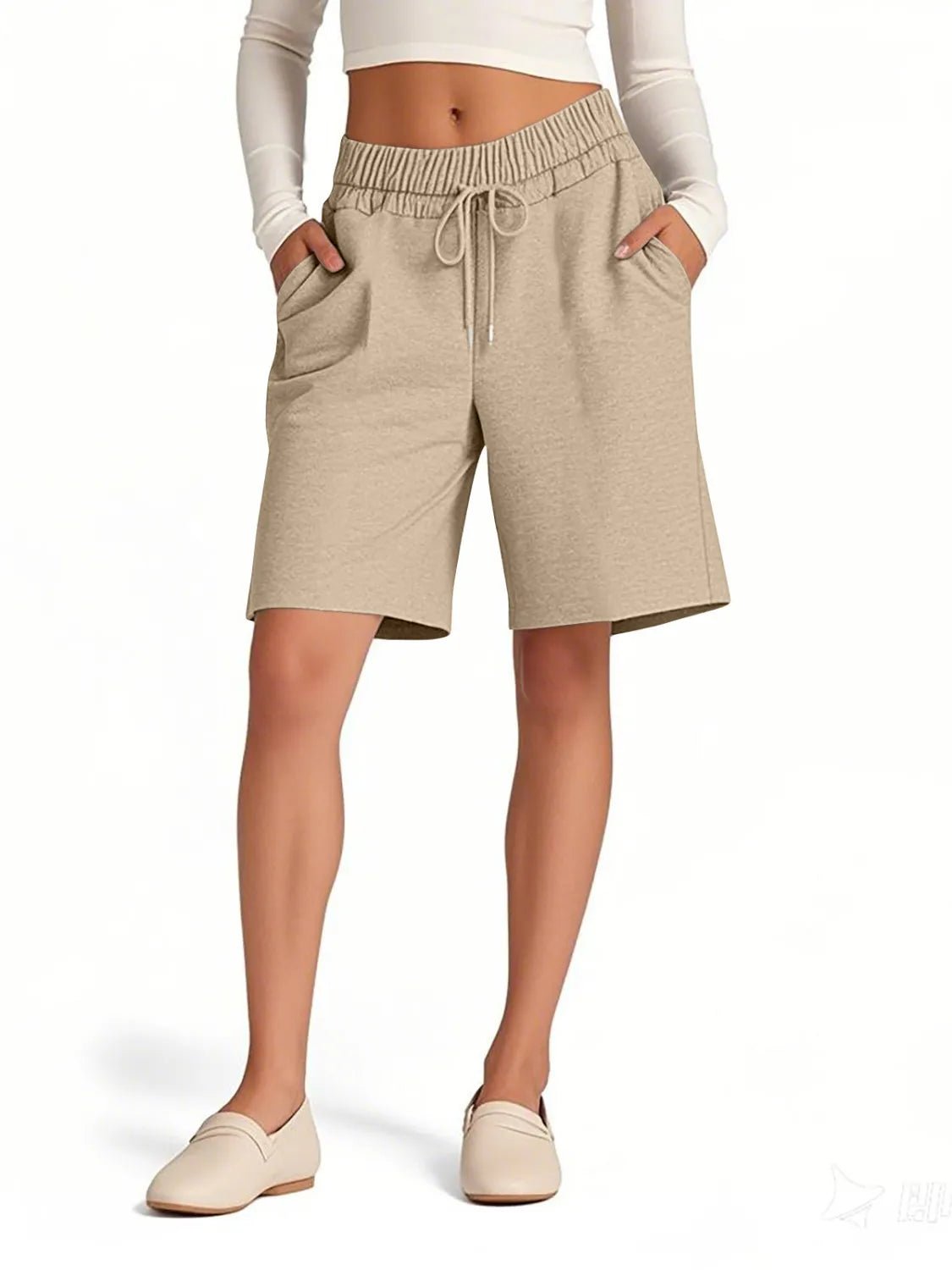 Drawstring Shorts with Pockets - adritiX