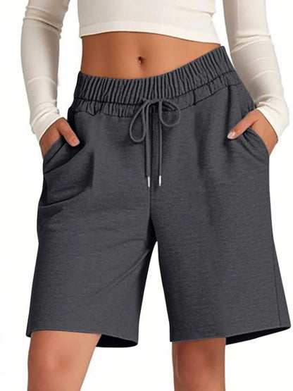 Drawstring Shorts with Pockets - adritiX