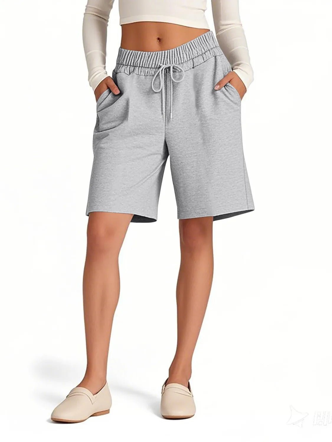 Drawstring Shorts with Pockets - adritiX