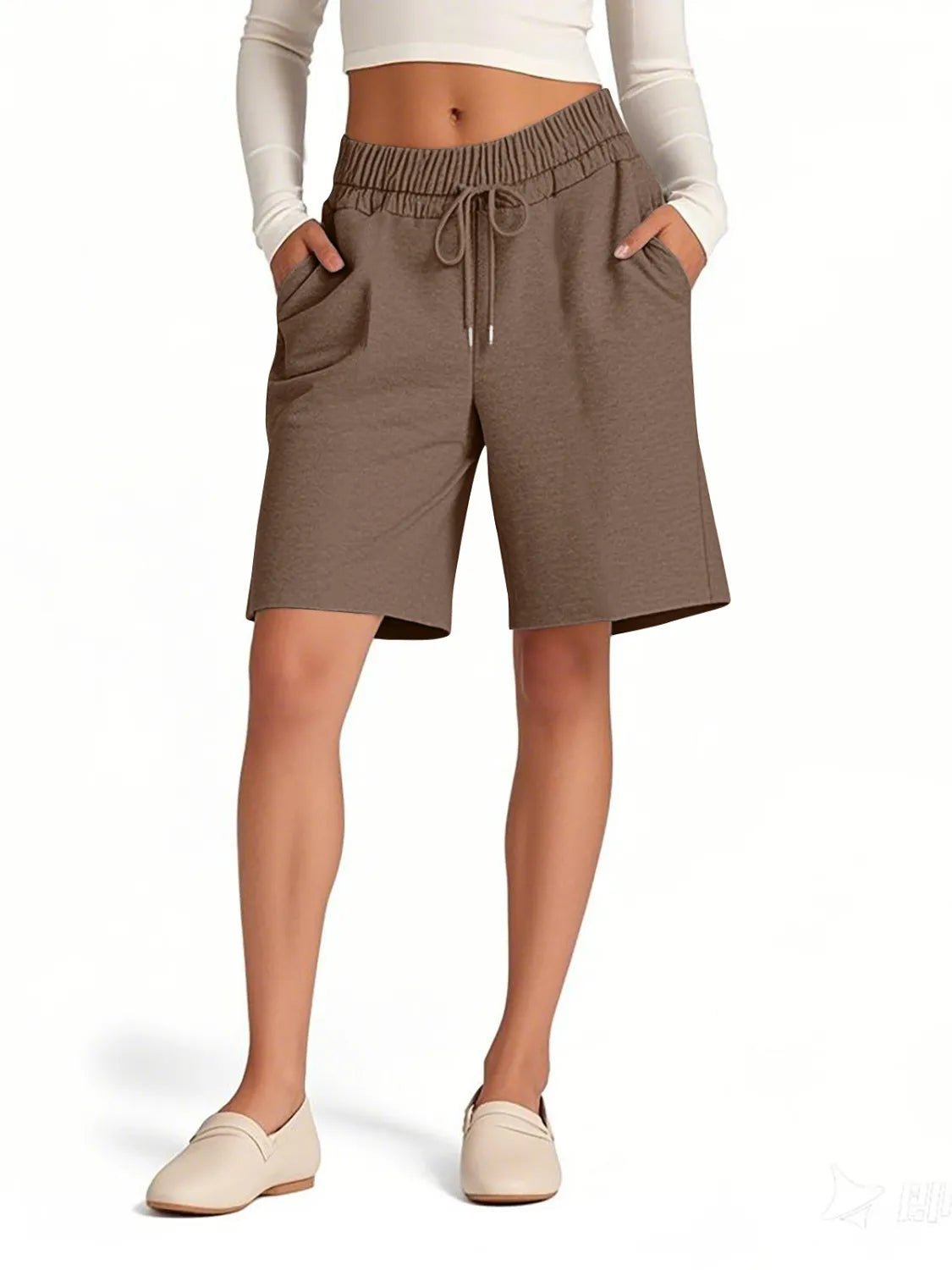 Drawstring Shorts with Pockets - adritiX