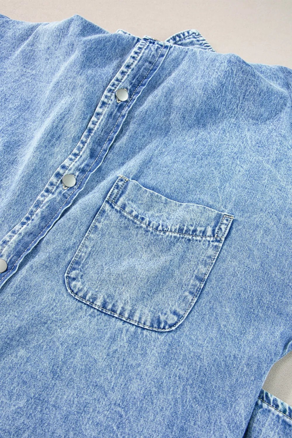 Oversized Button Down Denim Shirt Dress - adritiX