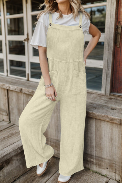 Elegant Full Size Wide Leg Front Pocket Jumpsuit - adritiX