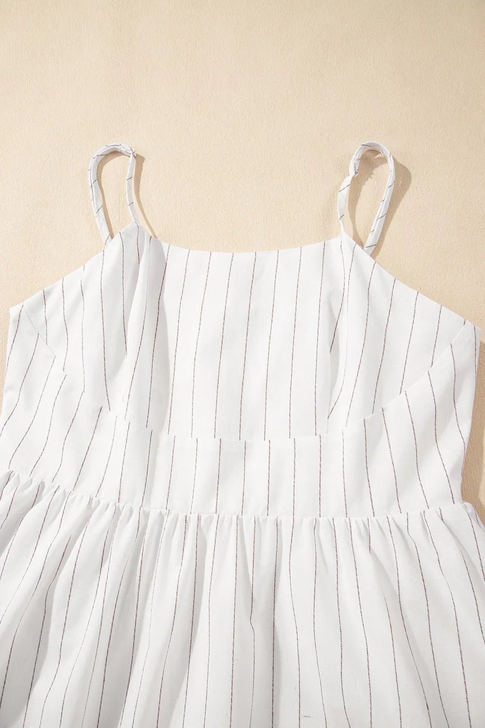 Stripe Square Neck Cami Dress with Pockets - adritiX
