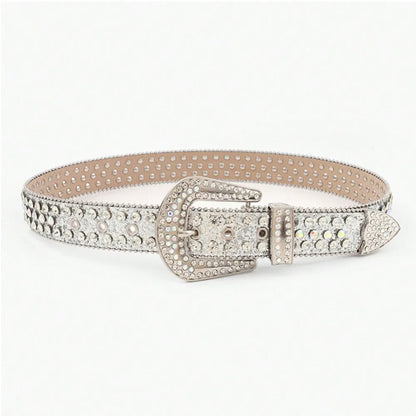 PU Leather Rhinestone Belt - adritiX
