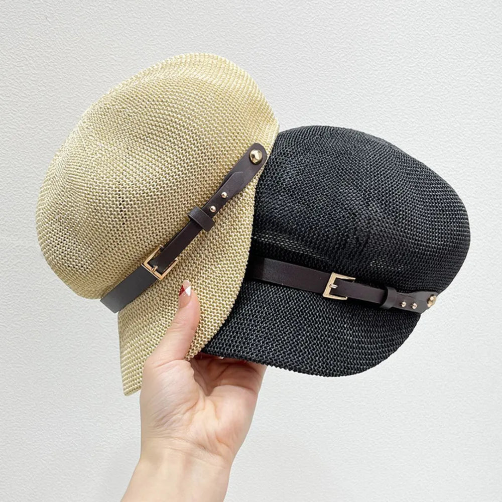 Straw Woven Buckle Hat - adritiX