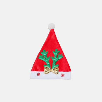 2 Piece Antler Christmas Hat with pompom - adritiX
