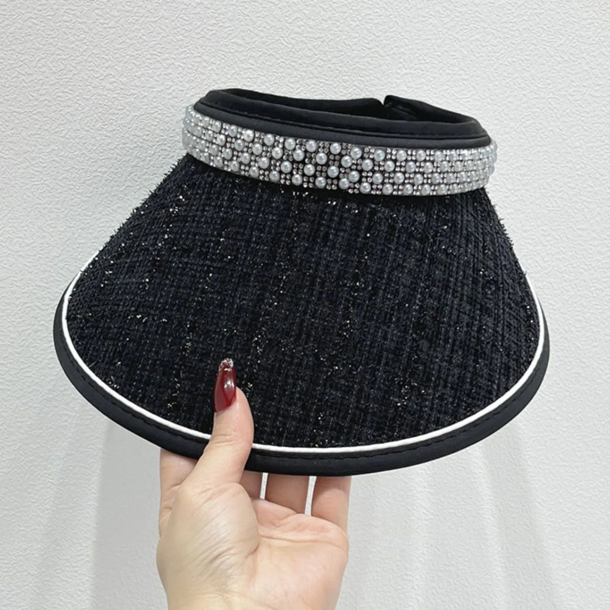 Pearl Detail Sunscreen Hat - adritiX