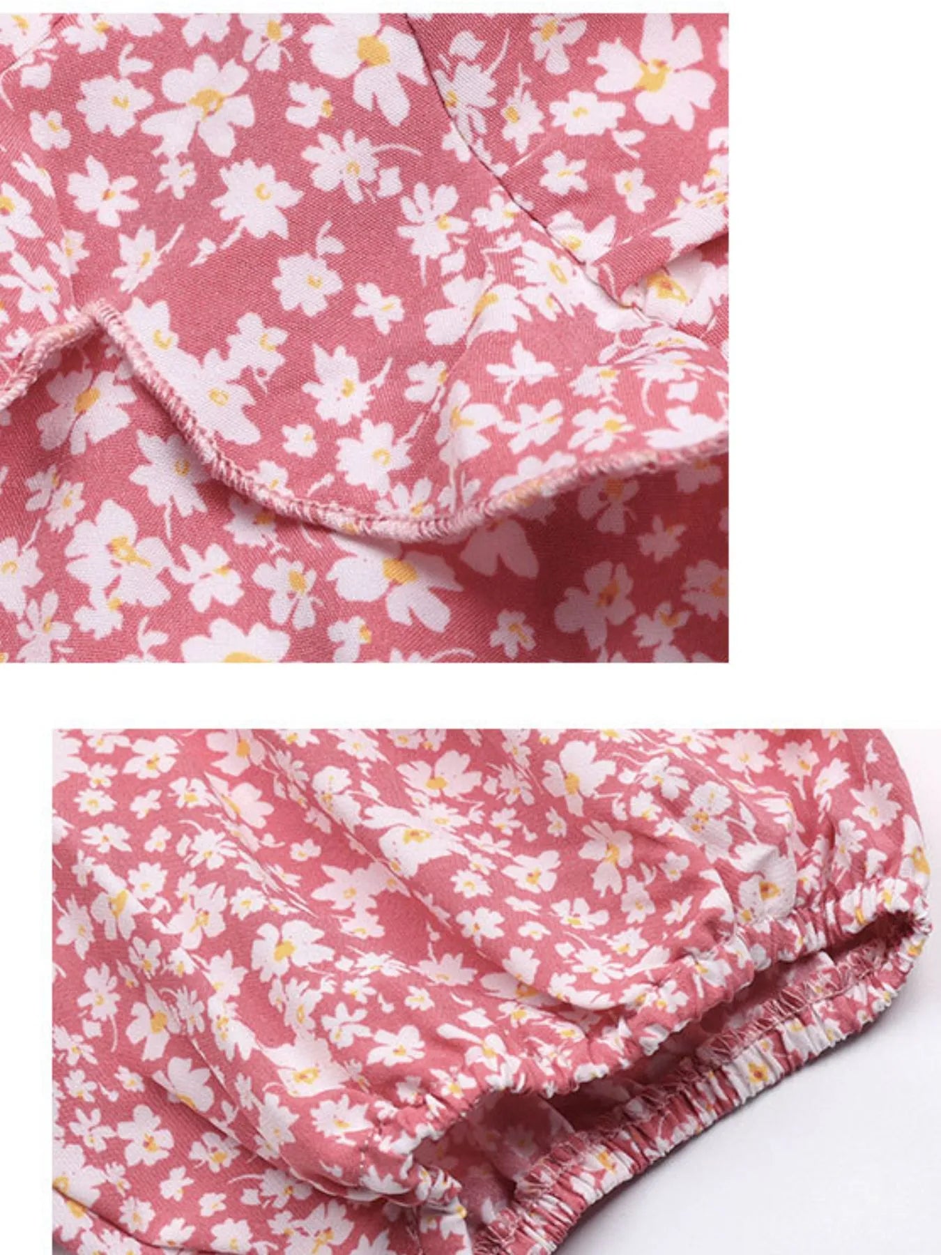 Floral Print Wrap Mini Dress with Puff Sleeves - adritiX