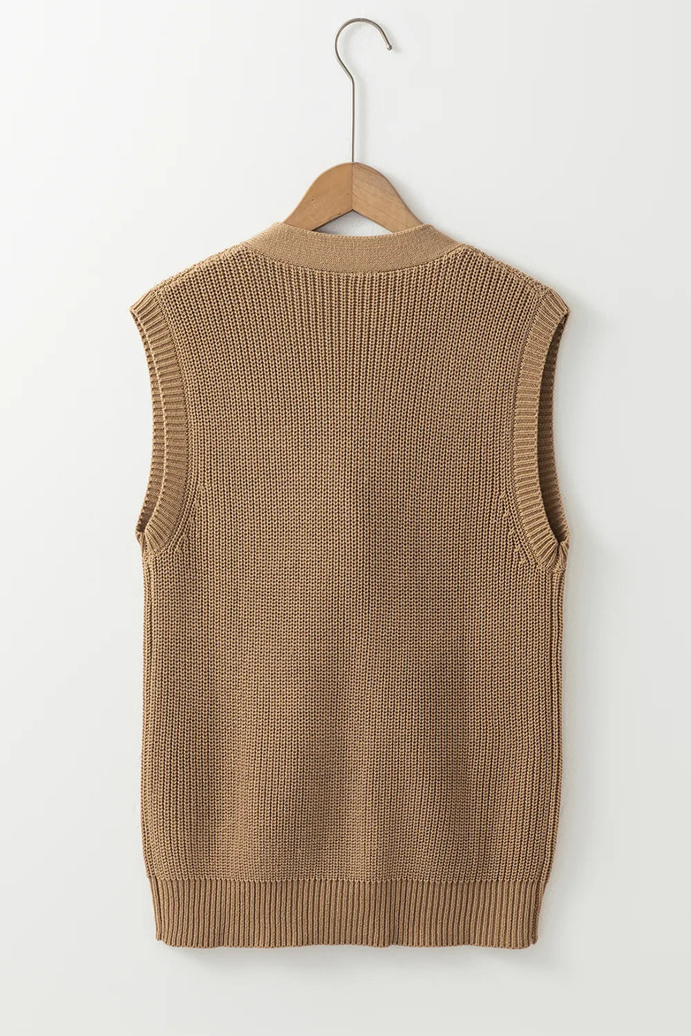 Elegant Button Up V-Neck Sweater Vest - adritiX