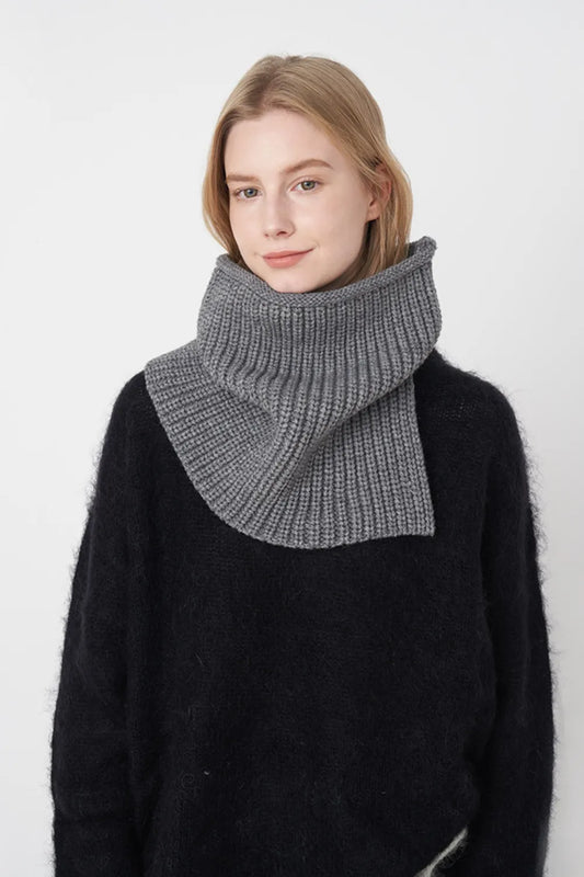 Slit Pullover Knit Scarf - adritiX