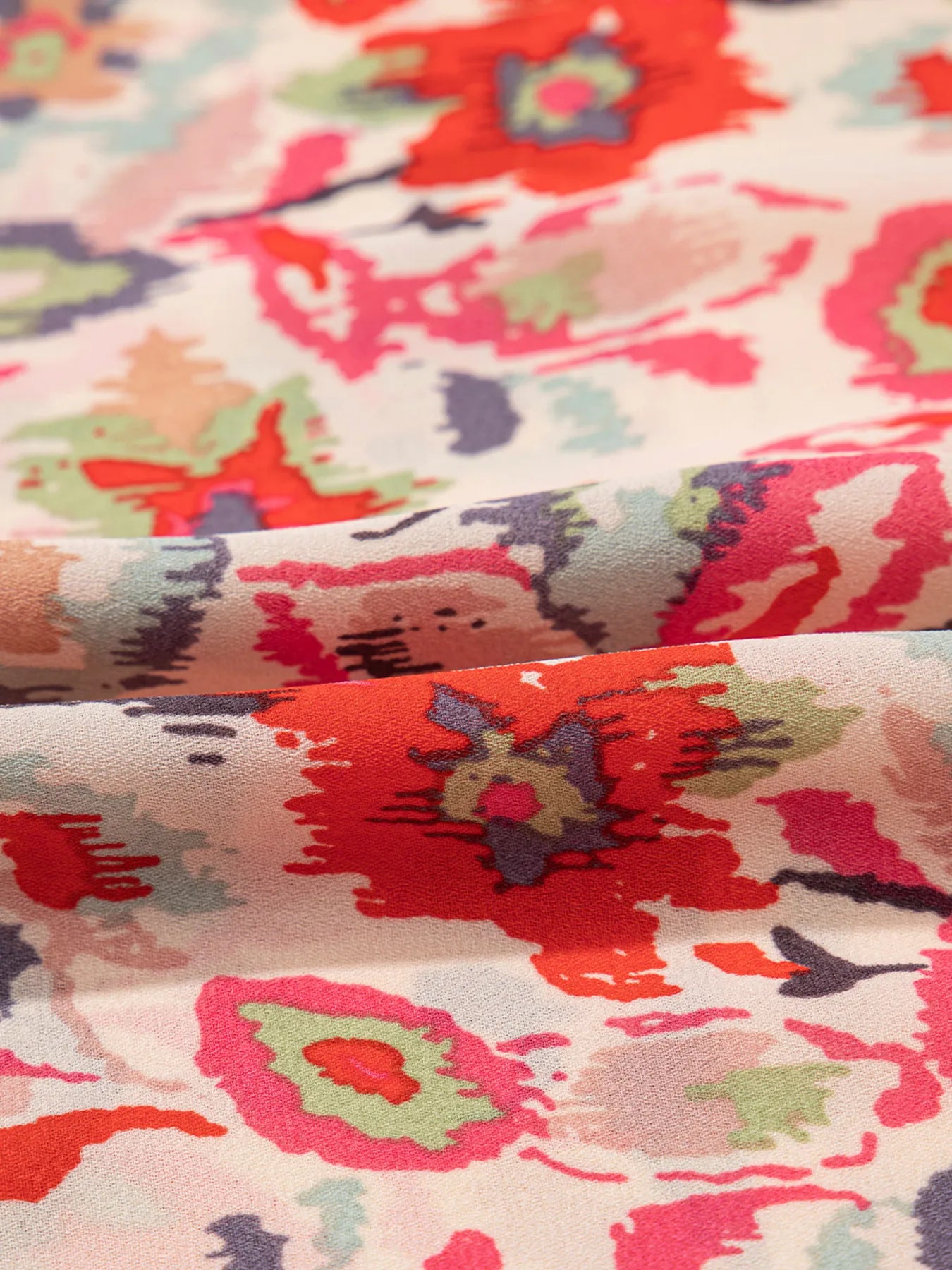 Floral Print Frilled Neck Puff Sleeve High Waist Dress - adritiX