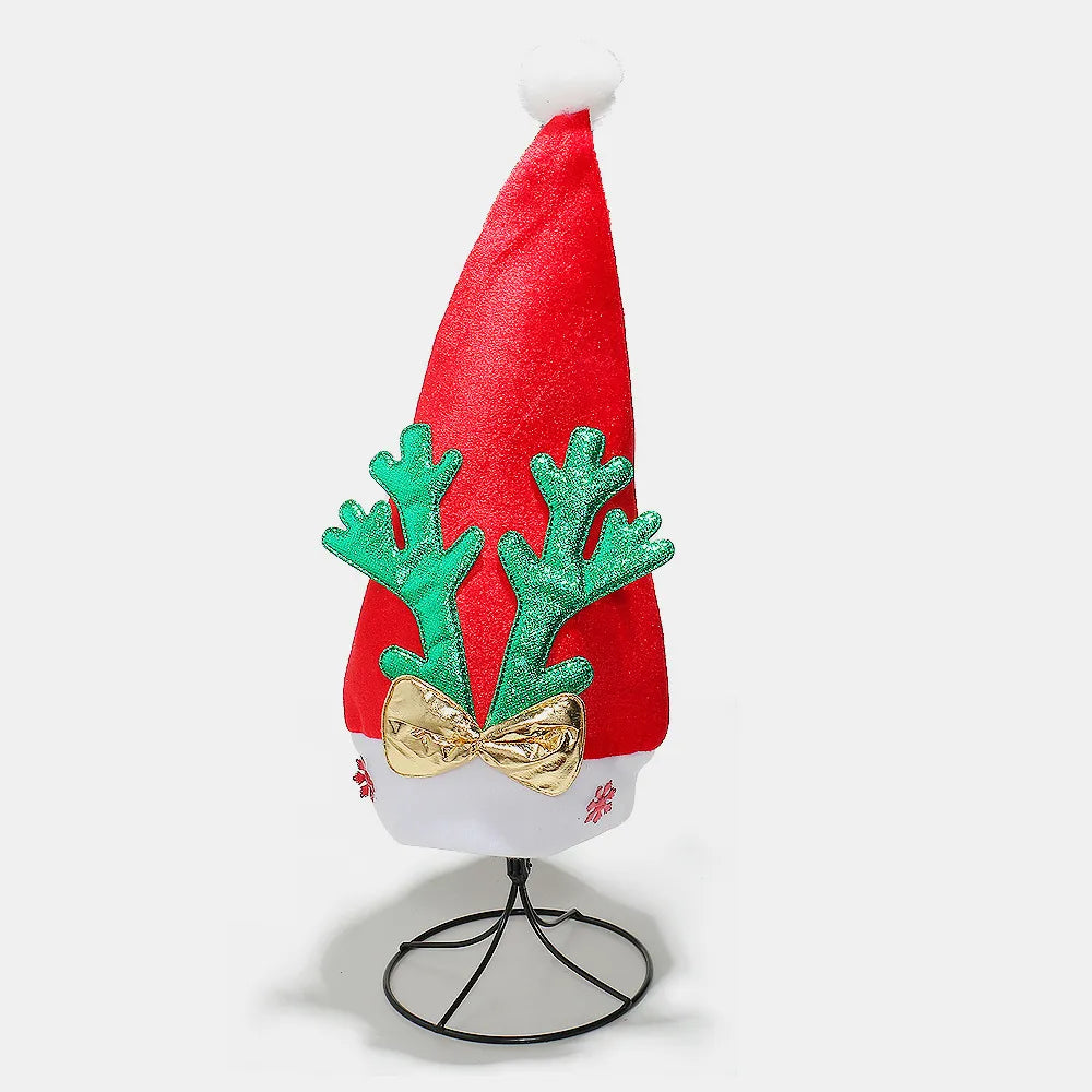 2 Piece Antler Christmas Hat with pompom - adritiX