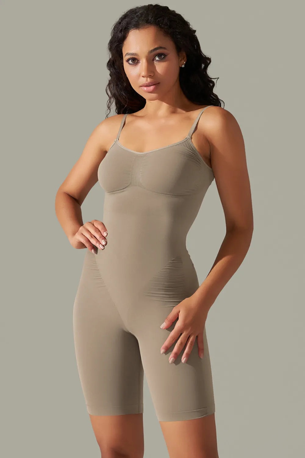 Elegant Spaghetti Strap Active Romper - adritiX
