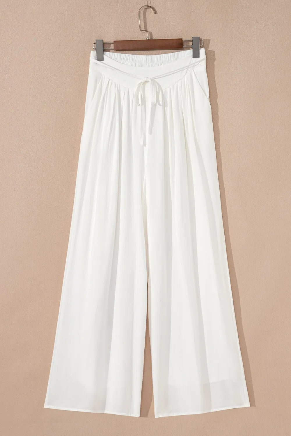 Effortless Elegance Wide Leg Pants - Adjustable Drawstring for Ultimate Comfort - adritiX
