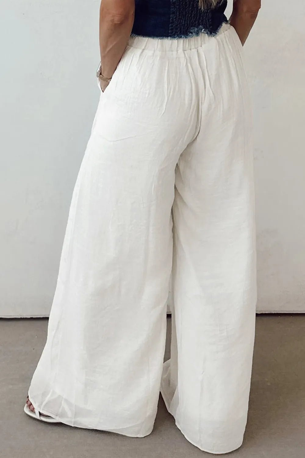 Effortless Elegance Wide Leg Pants - Adjustable Drawstring for Ultimate Comfort - adritiX