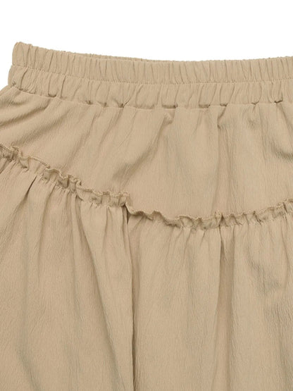 Elastic Waist Layered Skirt - adritiX