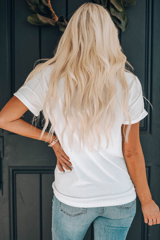 Elegant American HONEY Cuffed Tee - adritiX