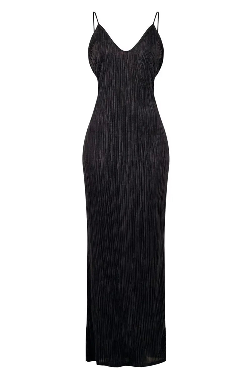 Elegant Backless Printed Maxi Cami Dress - adritiX