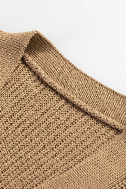 Elegant Button Up V - Neck Sweater Vest - adritiX