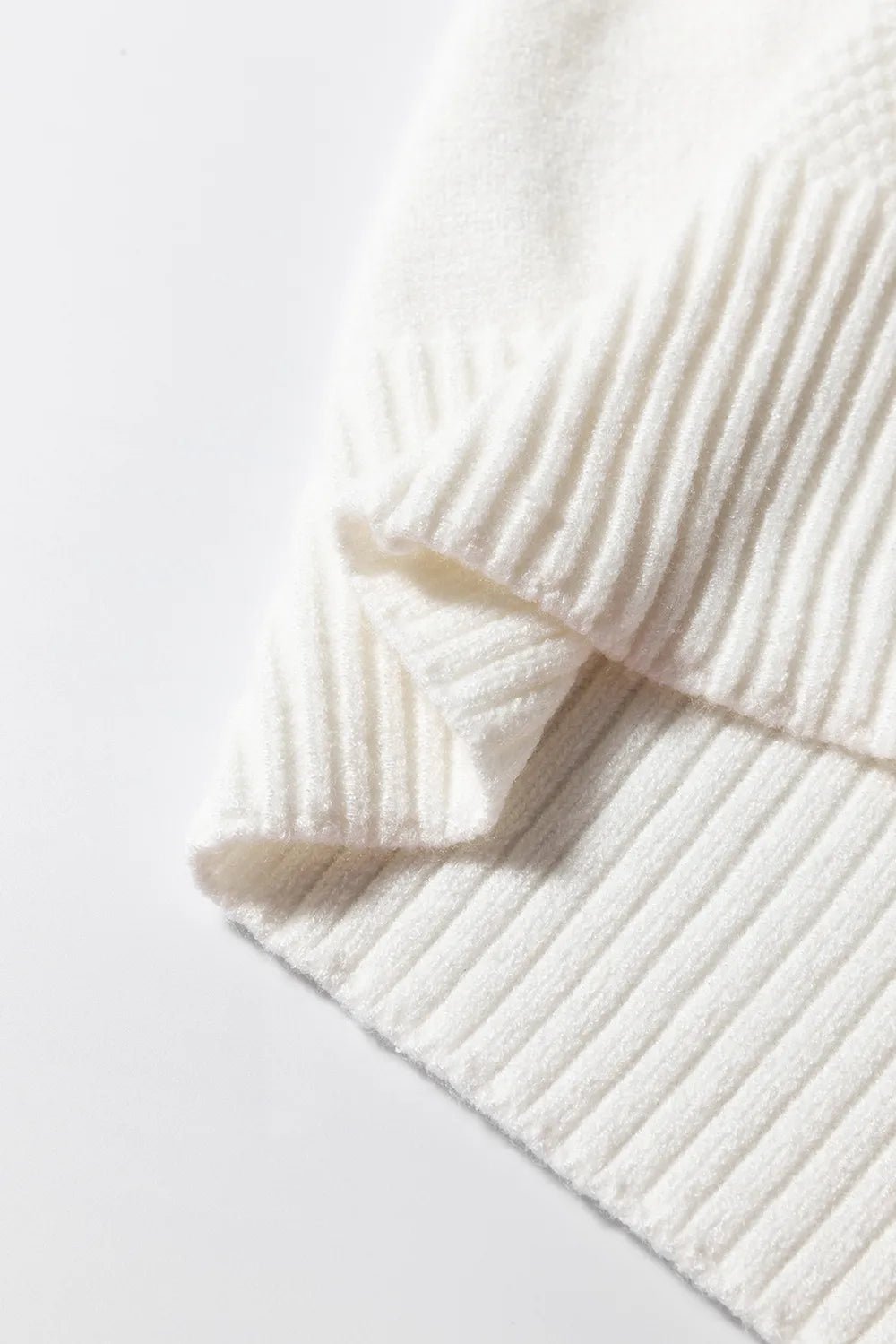 Elegant Cable Knit Round Neck Half Sleeve Sweater - adritiX