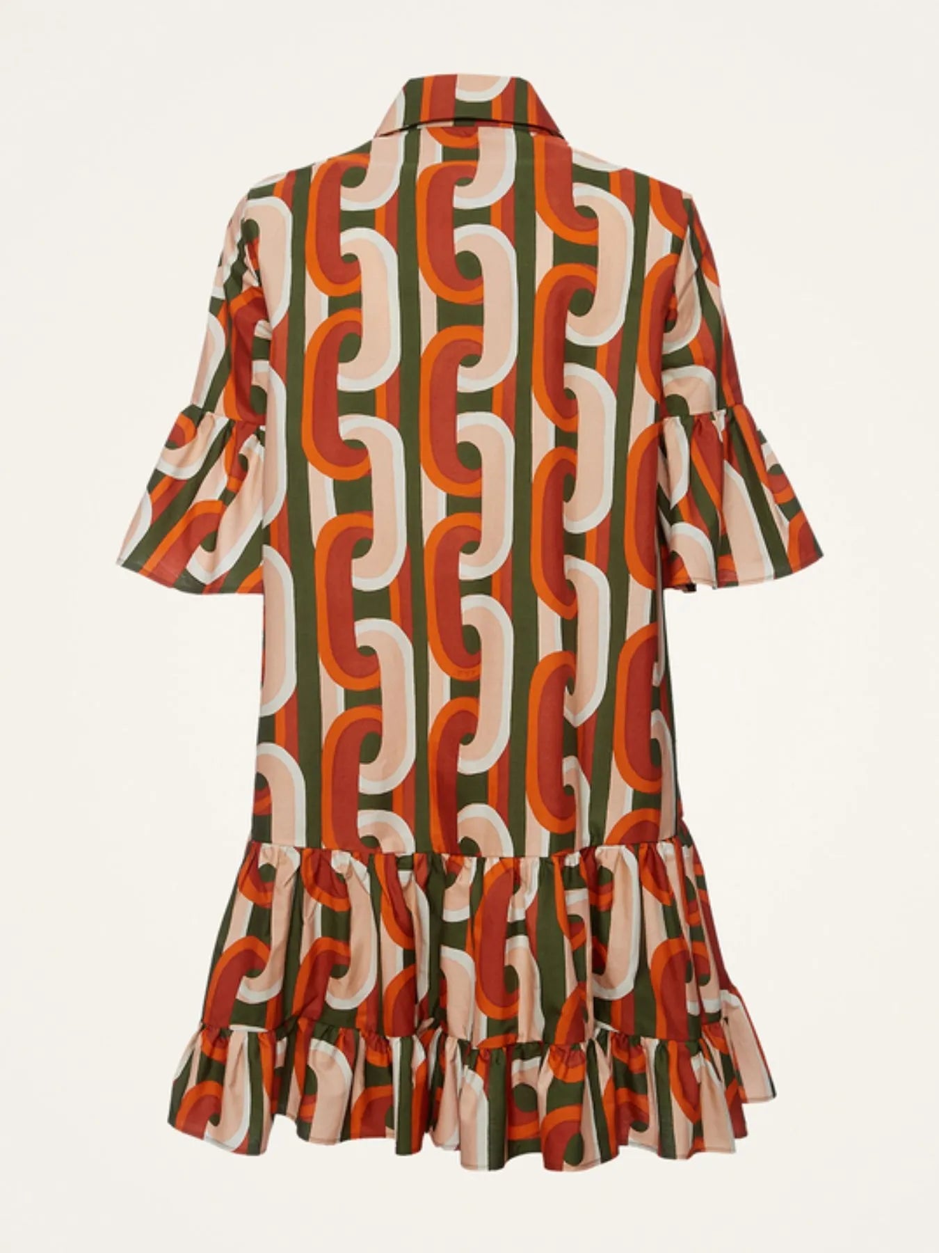 Elegant Floral Print Ruffle Sleeve Mini Dress - adritiX